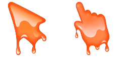 Cursor preview: Coral Squiggle Wave - 1 - cute-cursor.com