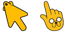 Cursor preview: Adventure Time Cute Jake the Dog - 16 - cute-cursor.com