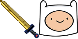 Cursor preview: Finn Scarlet Sword - 19 - cute-cursor.com
