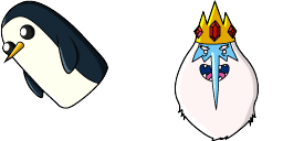 Cursor preview: Ice King & Gunter - 21 - cute-cursor.com
