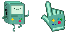 Cursor preview: Adventure Time BMO Dancing Pixel Cursor - 22 - cute-cursor.com