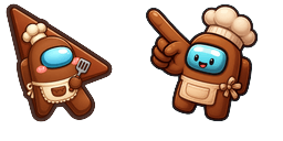 Cursor preview: Among Us Show Brown aka Ship Cook 2 - 1 - cute-cursor.com