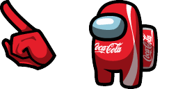 Cursor preview: Coca-Cola Crewmate - 1 - cute-cursor.com