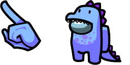 Cursor preview: Dino Crewmate - 1 - cute-cursor.com