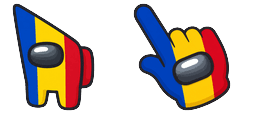 Cursor preview: Among Us Romania Flag Colors - 1 - cute-cursor.com