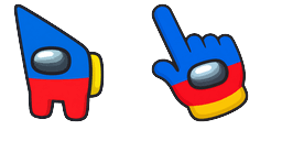 Cursor preview: Among Us Philippines Flag Colors - 1 - cute-cursor.com