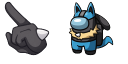 Cursor preview: Among Us Lucario Character - 1 - cute-cursor.com