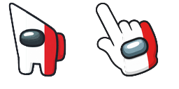 Cursor preview: Among Us Mexico Flag Colors - 1 - cute-cursor.com