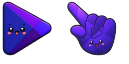 Cursor preview: Indigo Play - 1 - cute-cursor.com