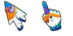 Cursor preview: Tropical Rainbow Lorikeet - 1 - cute-cursor.com