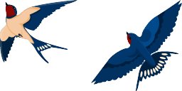 Cursor preview: Barn Swallow - 1 - cute-cursor.com