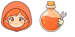 Cursor preview: Brawl Stars Amber Ember Glow - 1 - cute-cursor.com