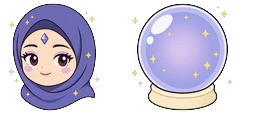 Cursor preview: Brawl Stars Tara Mystique Glow - 1 - cute-cursor.com