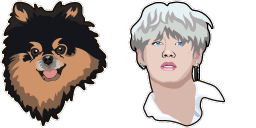 Cursor preview: Custom Cursor Pack - BTS V - 1 - cute-cursor.com
