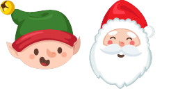 Cursor preview: Santa & Elf Icons - 1 - cute-cursor.com