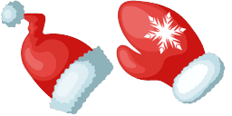 Cursor preview: Santa Hat & Gloves - 1 - cute-cursor.com