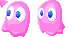 Cursor preview: Pinky Ghost - 1 - cute-cursor.com