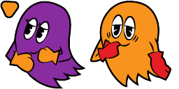 Cursor preview: Pac-Man Sue and Clyde - 1 - cute-cursor.com