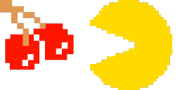 Cursor preview: Pac-Man Cherry Pixel - 1 - cute-cursor.com