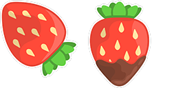 Cursor preview: Strawberry Delight Cute Cursor - 1 - cute-cursor.com