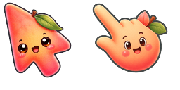 Cursor preview: Cute Peach Cursor Pack - 1 - cute-cursor.com
