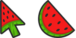 Cursor preview: Cute Watermelon Cursor Pack - 1 - cute-cursor.com