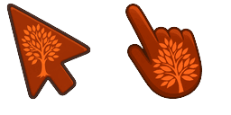 Cursor preview: Autumn Tree Sienna - 42 - cute-cursor.com