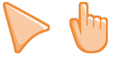 Cursor preview: Color Light Apricot Orange Cursor - 40 - cute-cursor.com