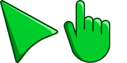 Cursor preview: Green - 1 - cute-cursor.com