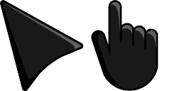 Cursor preview: Black - 1 - cute-cursor.com