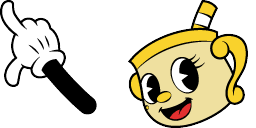 Cursor preview: Cute Cursor Cuphead - 1 - cute-cursor.com