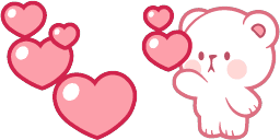 Cursor preview: Loveable Bear - 1 - cute-cursor.com