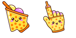 Cursor preview: Cute Boba Smoothie - 1 - cute-cursor.com