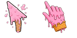 Cursor preview: Melty Ice Cream - 1 - cute-cursor.com