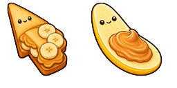 Cursor preview: Peanut Butter Banana - 1 - cute-cursor.com