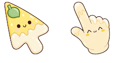 Cursor preview: Pastel Lemon - 1 - cute-cursor.com
