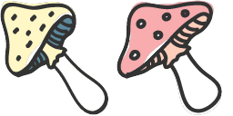 Cursor preview: Mushroom Collection - 1 - cute-cursor.com