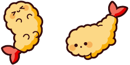 Cursor preview: Fried Shrimp - 1 - cute-cursor.com