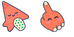 Cursor preview: Coral T-Rex Egg - 1 - cute-cursor.com