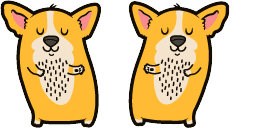 Cursor preview: Dancing Corgi Dog - 1 - cute-cursor.com