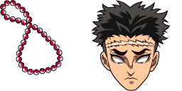 Cursor preview: Gyomei Himejima - 1 - cute-cursor.com