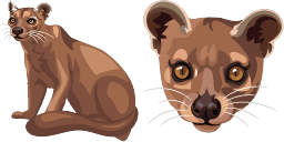 Cursor preview: Fossa - 1 - cute-cursor.com