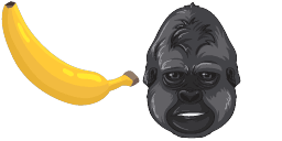Cursor preview: Gorilla - 1 - cute-cursor.com
