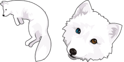 Cursor preview: Arctic Fox - 1 - cute-cursor.com