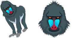 Cursor preview: Baboon - 1 - cute-cursor.com