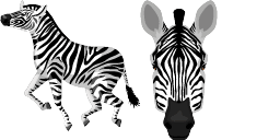 Cursor preview: Zebra - 1 - cute-cursor.com