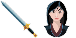 Cursor preview: Mulan Sword - 1 - cute-cursor.com