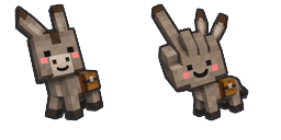 Cursor preview: Cute Minecraft Donkey - 46 - cute-cursor.com