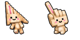 Cursor preview: Cute Minecraft Rabbit - 47 - cute-cursor.com