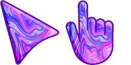 Cursor preview: Fluid Blue Pink - 48 - cute-cursor.com